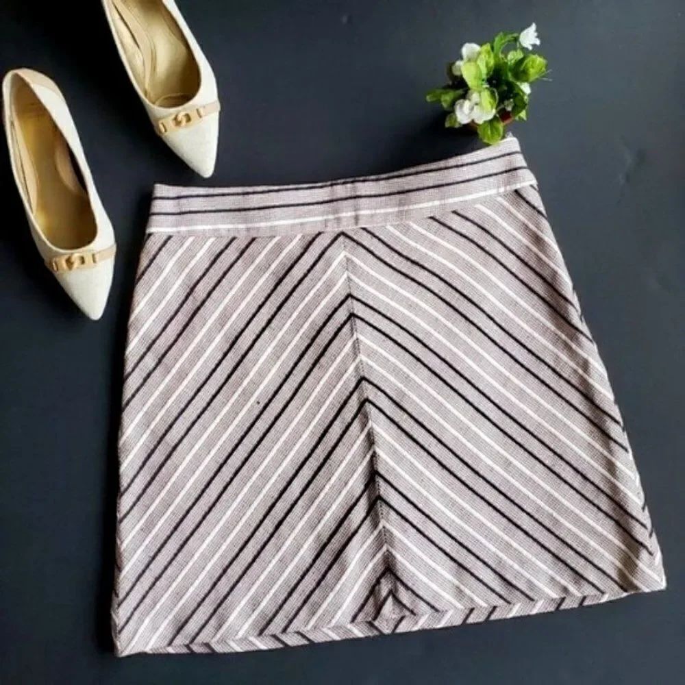 Loft Tweed Striped Skirt - Picture 2 of 9